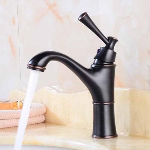 Bathroom Basin Faucets Brass Chrome/Black Sink Mixer Tap Bathroom Wash Basin Deck Mounted Single Handle Hot Cold Faucet Torneira