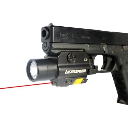 Tactical Gun Light Flashlight Green Red Dot Laser Sight Military Airsoft Pistol for 20mm Rail Outdoor Hunting Shooting Accessory