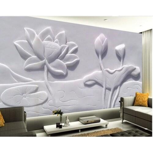 Home Decoration 3d wallpaper living room custom 3d mural wallpaper tv backdrop louts relief