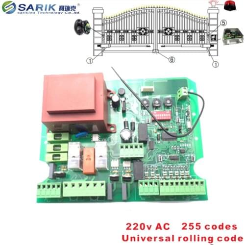 Universal model AC 220V rolling code 433mhz Control Board with case for Swing Gate Opener