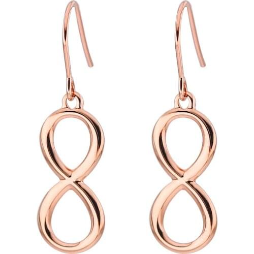 FairLadyHood New Arrival Luck Arabic Numerals 8 Drop Earrings 316L Stainless Steel Earrings Women Jewelry For Friend Gift