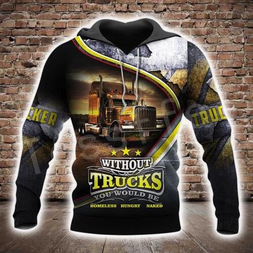 Tessffel Truck Trucker Driver Pullover Tracksuit NewFashion Crewneck Casual MenWomen 3Dprint Sweatshirts/Hoodies/Zip/jacket A-5