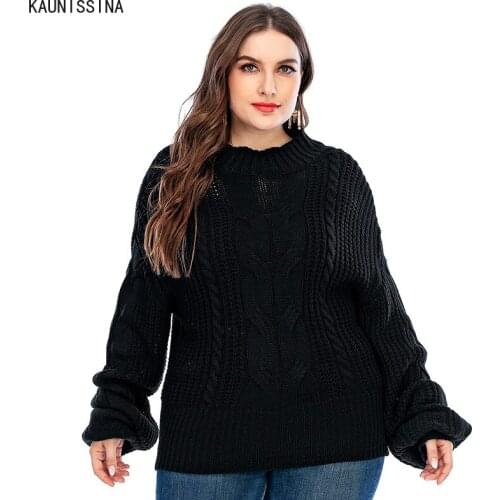 Women Plus Size Loose Sweater Fashiton Autumn Long Sleeve O-Neck Elegant Knit Pullover Solid Female Oversized Knitting Jumpers