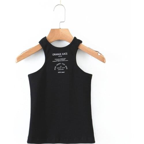 JC·KILIG Euro-Web Celebrity Sportswear Style in 2021 With The Same Alphabet Print Sleeveless Vest Woman L9563