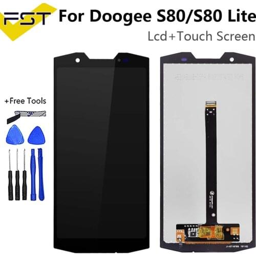 5.99''For Doogee S80 LCD Display+Touch Screen Digitizer Assembly+Frame For Doogee S80 Lite Mobile Phone Accessories With Tools