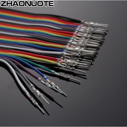 10pcs Flexible Flat Cable Connector 2.54 Spacing 40P Color Line Terminals Sata Cable Adapter Male Female Line Without Casing