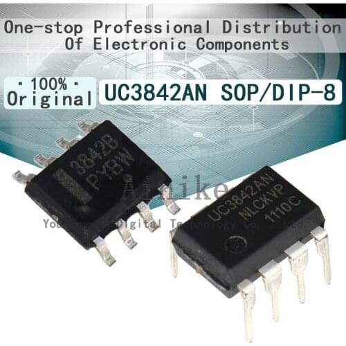10/Pcs New Original UC3842AN UC3842B KA3842B SOP-8 DIP-8 Pulse width modulator power management IC chip