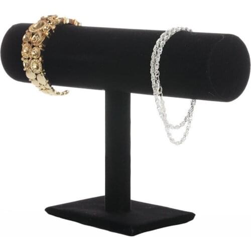 15x23cm Fashion Velvet Bracelet Bangle Necklace Jewelry Display Stand Holder Jewelry Organizer For Bracelet Choker T Shape elega