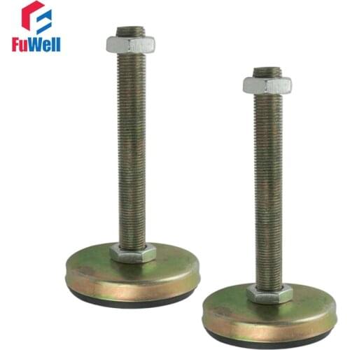 2pcs M18/M20 Thread Adjustable Foot Cup 85mm Base Diameter Articulated Leveling Foot for Furniture/Pipe Rack