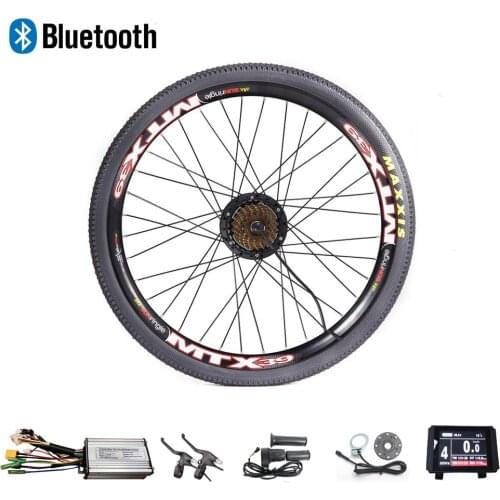 20-29inch 700C Mountain disc brake bicycle e bike conversion kit 36V 250W 350W 500W with KT LCD display and bluetooth controller