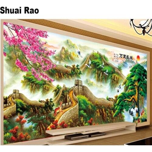 5D landscape Diamond Painting Full Drill Diamond Embroidery Great Wall Home Decoration DIY broderie diamant New 2020 Crafts gift