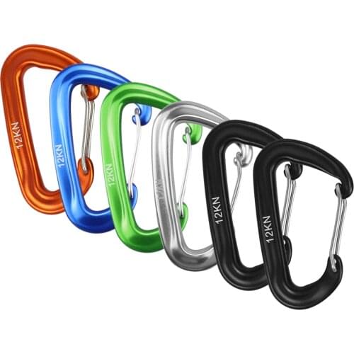 6 PCS Carabiner 12KN Heavy Duty Carabiner Clips for Hammocks Camping Hiking Backpacking