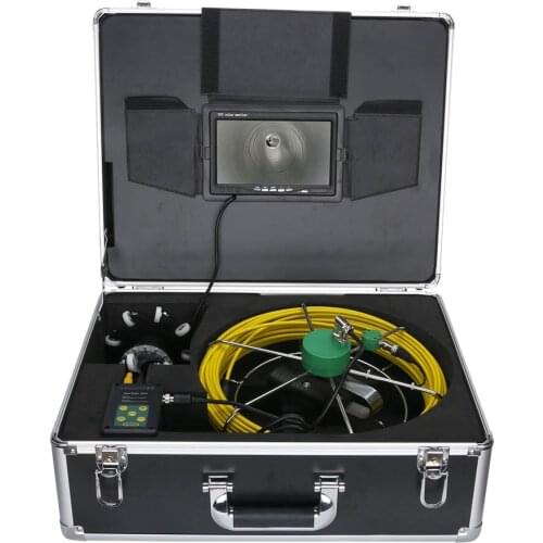 Aitdda 50m Industrial Endoscope camera 38 LEDs 360 Degree Rotating Drain Sewer Pipe Inspection Video Camera system