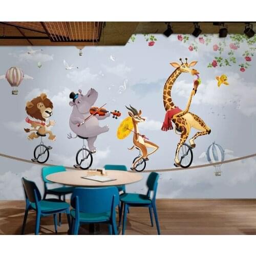 Bacal Custom Animal photo wallpaper 3D Cartoon balloon Murals Wallpaper for Bedroom Baby Child Room Wall papers home Decor 5d