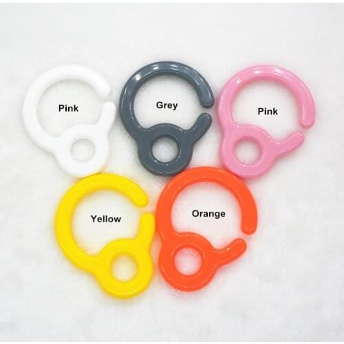 Chenkai 10pcs baby dummy pacifier Hook Food Grade PP Baby shower Teether Toy Attach to Car seat handles Stroller playpen bars