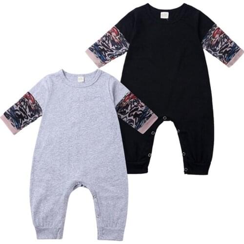 Novelty Tattoo Baby Boys Long Sleeve Romper Fashion Cute Print Cotton Newborn Infant Girls Rompers Childrens Clothes Jumpsuit