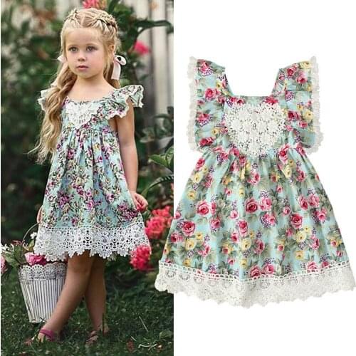 Girls Dress Cute Children Kids Baby Girls Dresses Clothes Child Printing Summer Sleeveless Kid Garments Clothing 3 To 10 Years