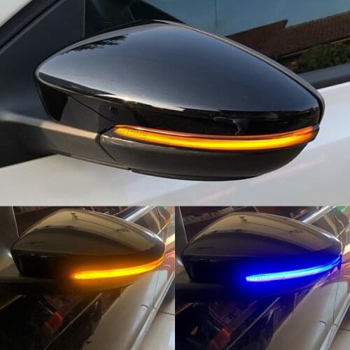 2PCS Dynamic Blinker For VW Passat B7 CC Scirocco Jetta MK6 EOS LED Turn Signal Light Side Mirror Indicator 2011 2012 2013 2014