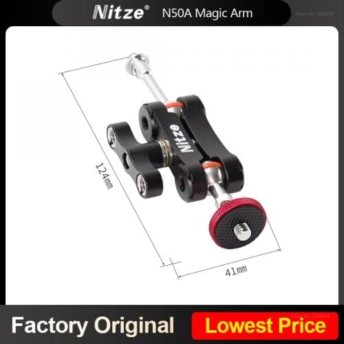 NITZE DOUBLE BALLHEADS MAGIC ARM (1/4"-20 TO 1/4"-20) - N50A