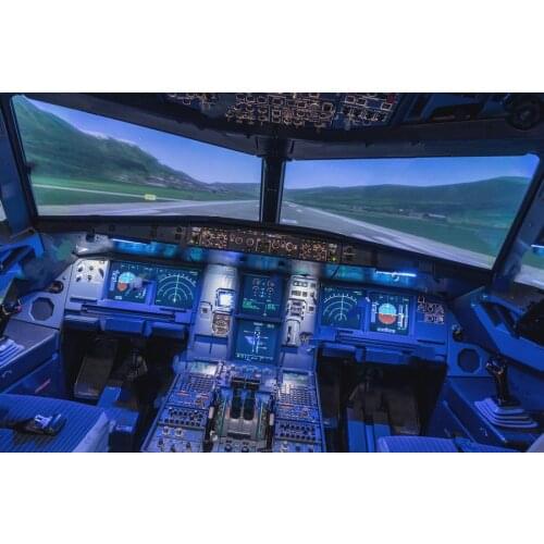 Cockpit Large Commercial Airplane backdrop Vinyl cloth High quality Computer print party Photography Backgrounds