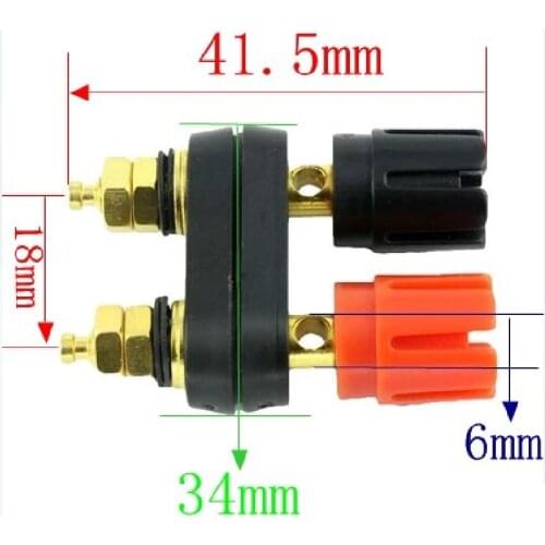 HiFi Banana plugs Couple Terminals Red Black Connector Amplifier Terminal Binding Post Banana Speaker Plug