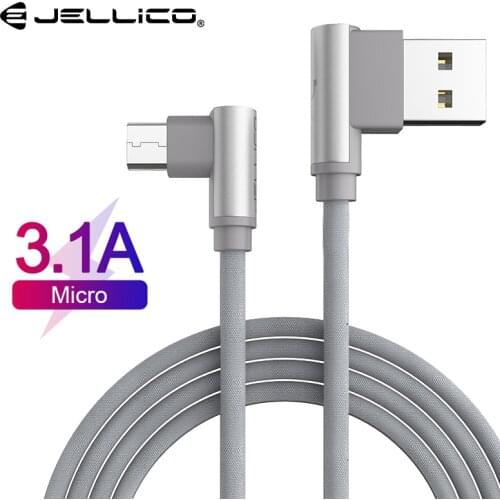 Jellico USB Cable Mobile Game Reversible Micro USB Cable 3.1A Fast Charging For Samsung Huawei Xiaomi Samsung USB Charger Cable