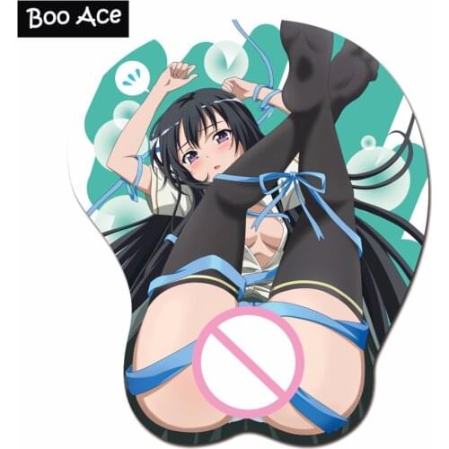Mikazuki Yozora Anime Soft Hip Bottom 3D Gaming Mouse Pad with Wrist Rest For csgo dota L26cm *W21cm*H3.2cm 2WAY Fabric
