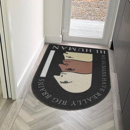 Creative Style Door Mat Carpet PVC Kitchen Mat Bath Mat Hallway Entrance Door Mats Anti-slip Dustproof Custom Home Mats Carpet