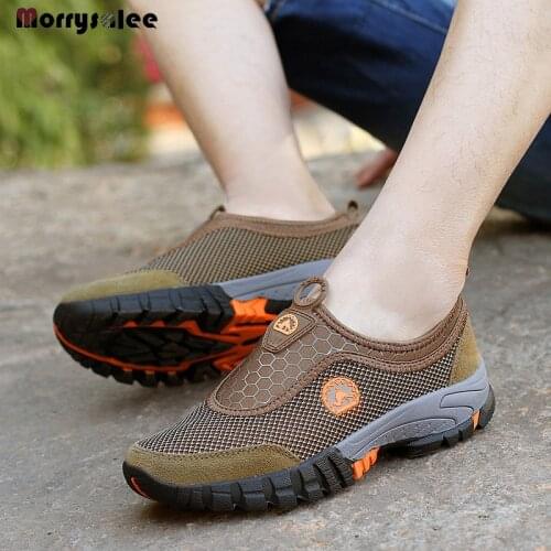 2021 Summer Slip-On Mesh Sneakers Men Shoes Outdoors Breathable Comfortable Male Shoes Loafers Casual Walking Footwear