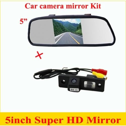 Hot sell 5inch Car Rearview Mirror Monitor HD + car rear view parking camera for Chevrolet Epica Lova Aveo Captiva Cruze CCD HD