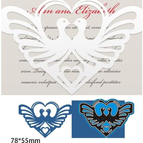 Metal Cutting Dies HEART CARD Newfor decor card DIY Scrapbooking stencil Paper Album template Dies 78*55mm