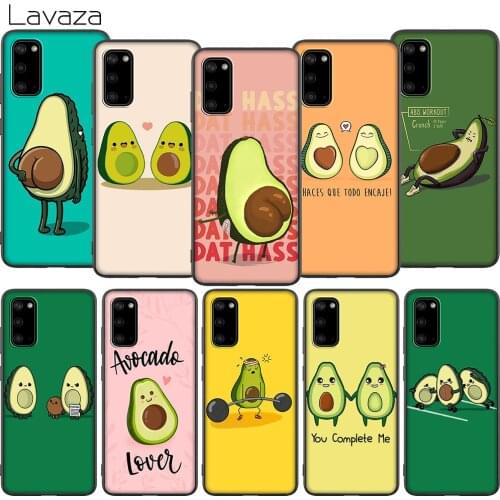 WEBBEDEPP Delicious Avocado Soft Case for Samsung Galaxy Note 20 Ultra A01 EU A11 A21 A21S A41 M11 M30S M21 M31 M31S Cover