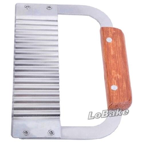 Latest potato chip dough divider cutter stainless steel kitchen cutting kinife with wooden handle for home cooking accessories