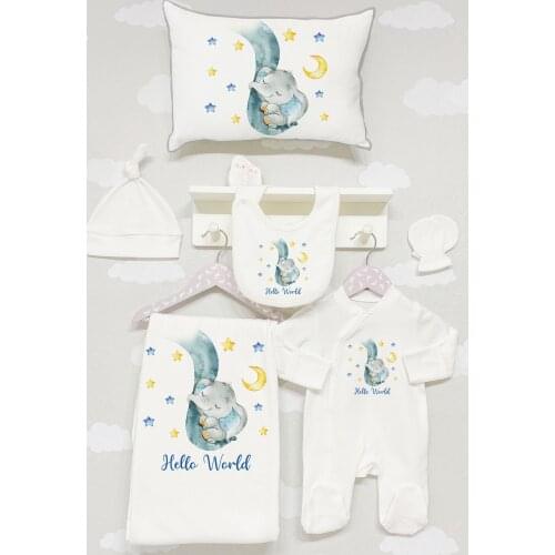 Organic 5 Piece Jacquard Hospital Output-For Baby Series Baby SetiiLüx 100 Cotton High Quality