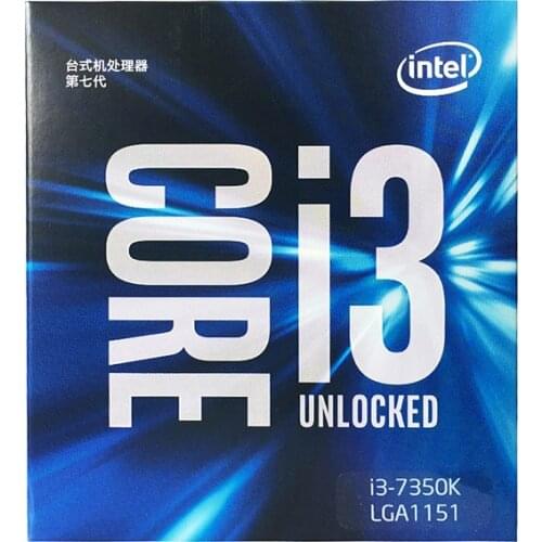 Intel Core 7 series Processor I3 7350K I3-7350K Boxed processor CPU LGA 1151-land FC-LGA 14 nanometers Dual-Core cpu