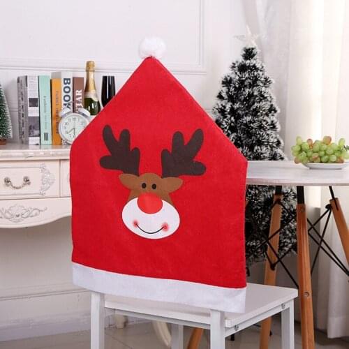 SBB New Elk Snowman chair cover Christmas decorations home chair decoration cprinted chair cover Christmas gifts wholesale