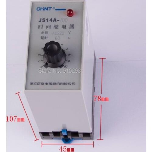 JS14A time delay relay wiring diagram 60s power general purpose time delay relay function AC220V relay module electrical Relays