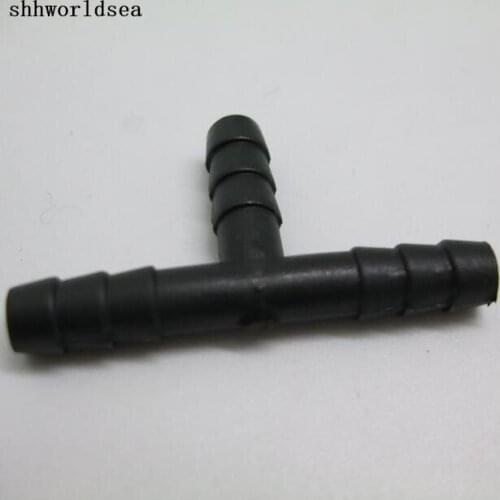 Shhworldsea 100pcs Nylon Black Tubing Hose & Tee Connector Barbed On All Ends