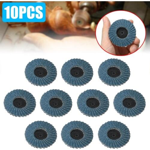 10Pcs/Set 60 Grit Grinding Wheel Flap Disc 50mm 2" Angle Grinder Sanding Discs Metal Plastic Wood Abrasive Tool