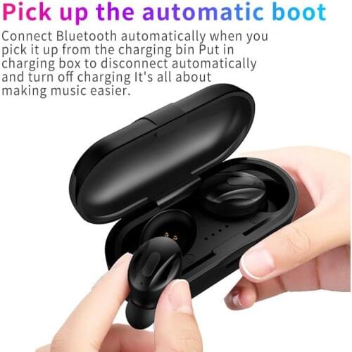 TWS V5.0 Handsfree Headsets Bluetooth Headsets Dual Stereo Headset For Iphone All Smartphones Bluetooth Headsets R20