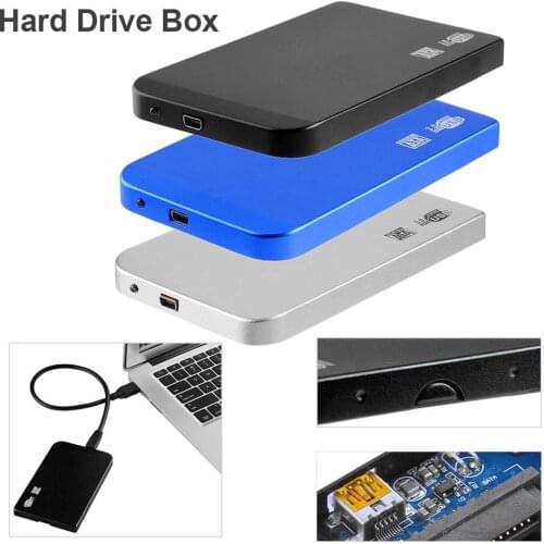 VKTECH HDD Enclosure Ultra Thin 2.5in USB3.0 SATA SSD HDD Hard Drive Case Aluminum Enclosure Box 5Gbps High Speed for PC