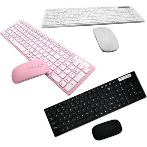 Universal Silent Ultra-thin 2.4G Wireless Keyboard and Mouse Set for Laptop PC