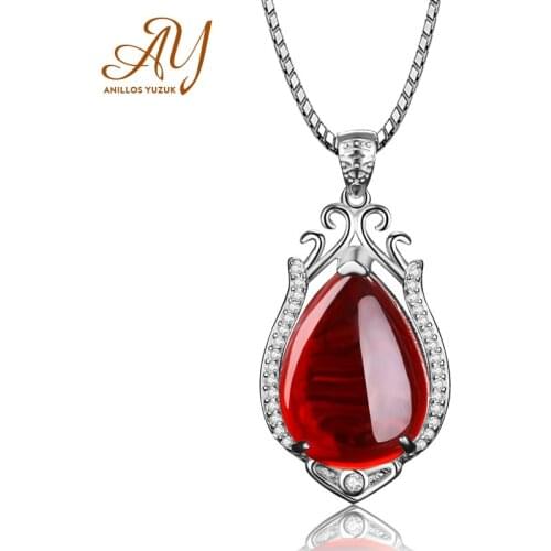Anillos Yuzuk High Quality Fashion Jewelry Accessories Water Drop Chalcedony Necklace For Women Party Anniversary Best Gifts