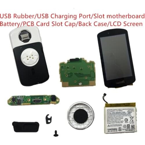 Rubber Cap/Battery/USB Charging Port/PCB Card Slot Cap/Back Case（Without battery）/LCD Screen For Garmin Edge 1030 Repair Parts