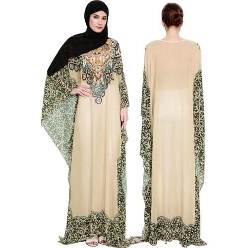 Womens Summer Ethnic Print Dress Middle East Dress hijab swimwear islamic abaya dubai turkey muslim hijab dress