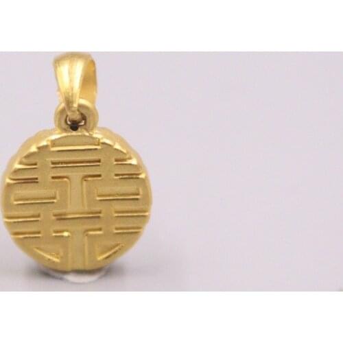 Gold Jewelry Girl Heart 3D Hard Gold Charms For Women Wedding Hang Card 999 Gold Pendant Fit Chain Jewellery Lucky DIY Bead