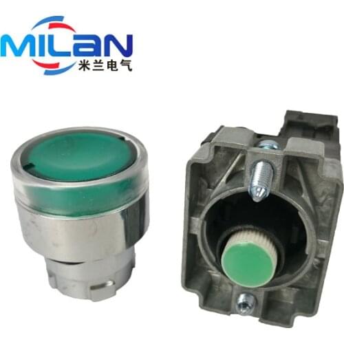 1pcs SAY7-D XB2-BW3361 XB2-BW3361C 22mm reset (ON) - OFF Round push button switch SPST pushbutton with light