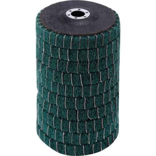 10 Pieces of 4 x 5/8 Inch Scouring Pad Disc Polishing Wheel Angle Grinder Polishing Disc (240 Grains)