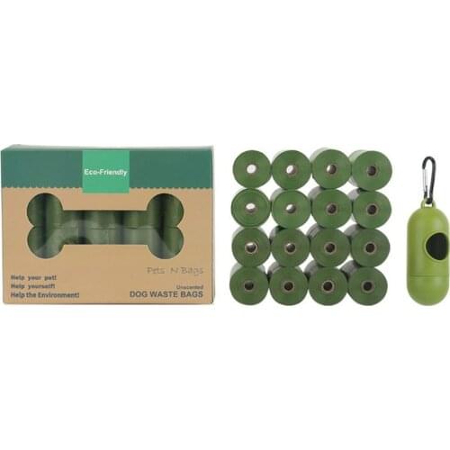 16+1Dog Poop Garbage Dispenser Eco-Friendly Pet Waste Bags Pet Poop Bags Pick up Tools Waste Bag Pet Accessories