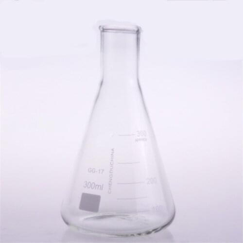 300ml,Glass Erlenmeyer Flask,Glass Conical flask,Narrow Neck ,Laboratory Glassware